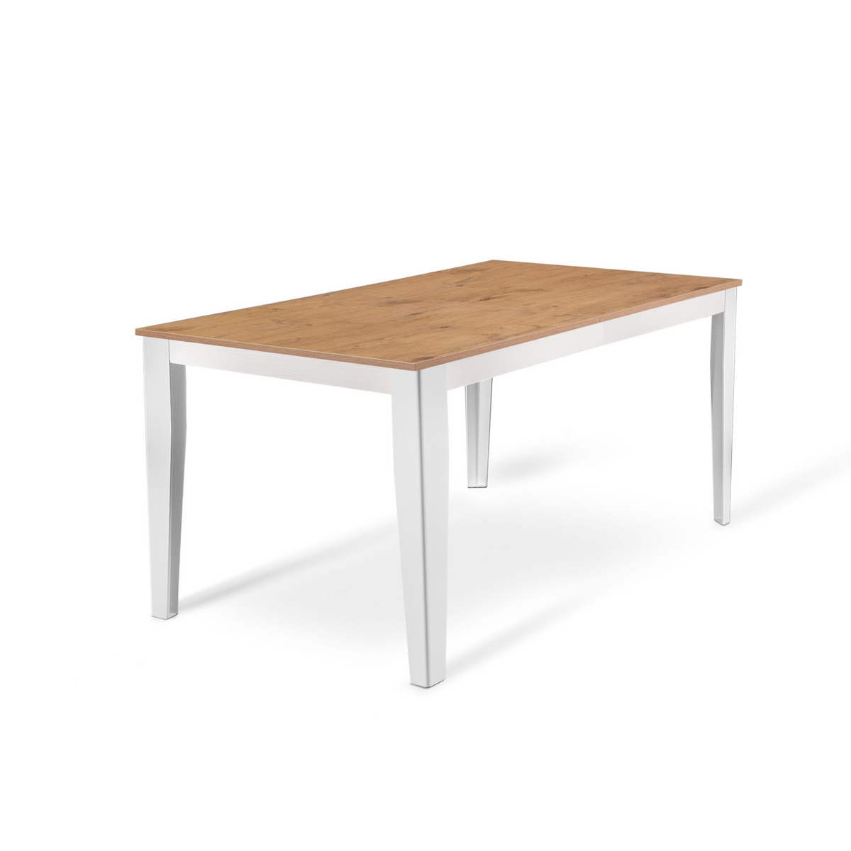 Tavolo allungabile "Blanche" piano melaminico gambe in metallo 14 posti cm 156/316x90 76h