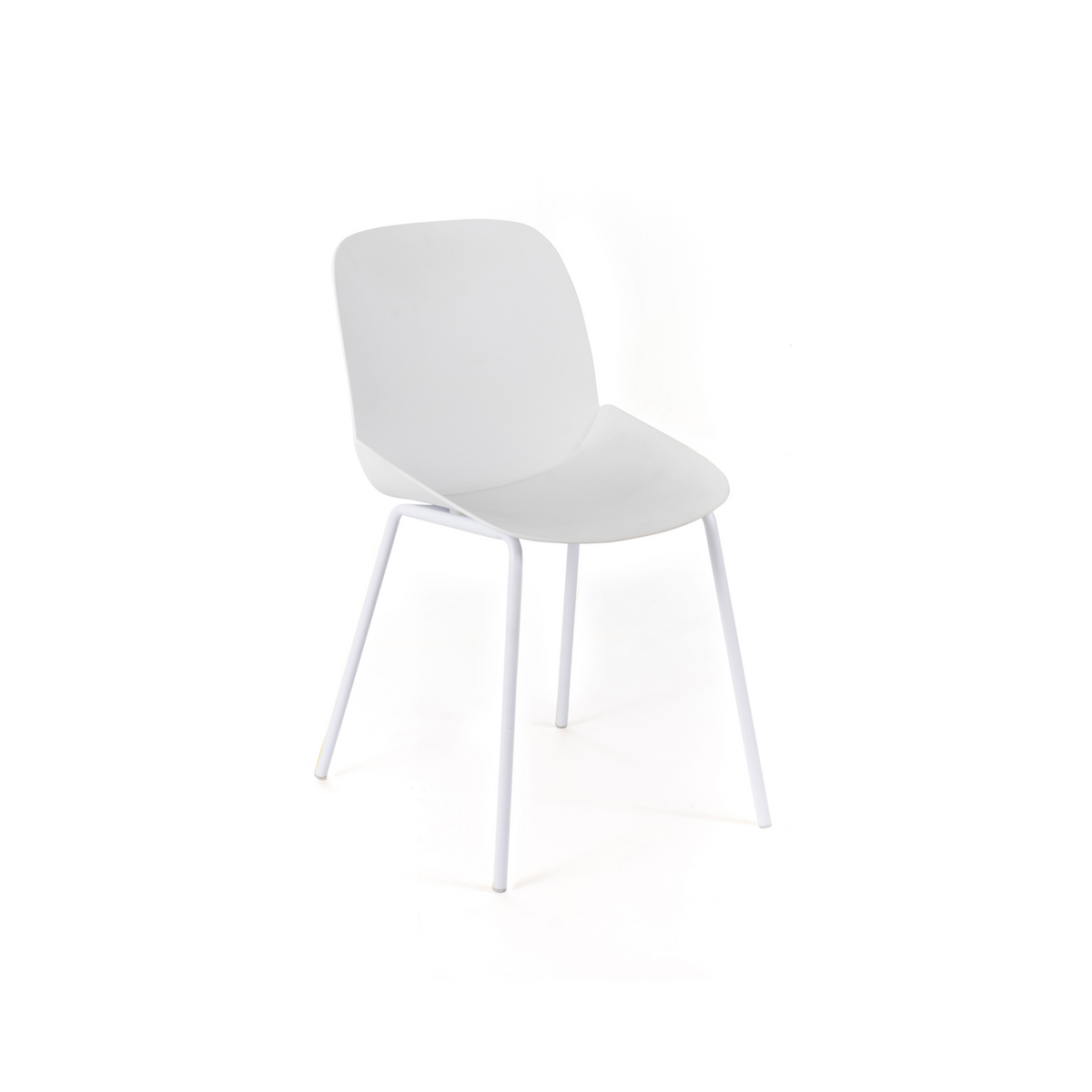 Set di sedie moderne in polipropilene "Azzurra" con struttura in metallo verniciato da soggiorno