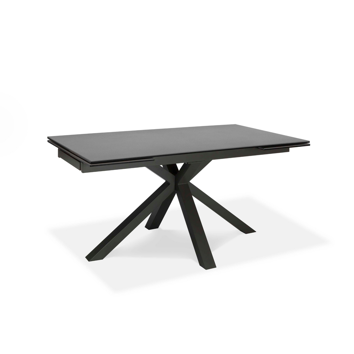 Tavolo allungabile "Daniel" piano su vetro temperato cm 160/240x90 76h