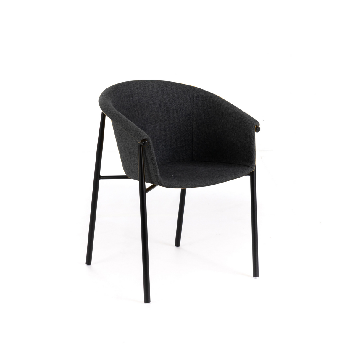 Set di sedie moderne in tessuto "Orchidea" eleganti con struttura in metallo verniciato