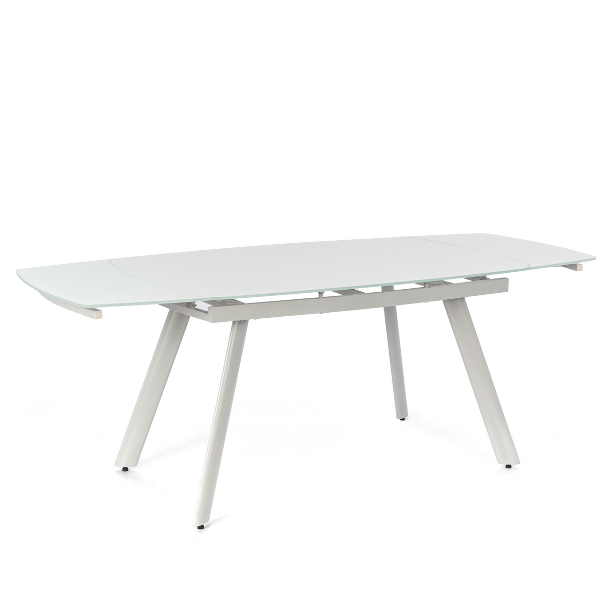 Tavolo allungabile in vetro temperato "Philo" extra white cm 140/210x90 76h