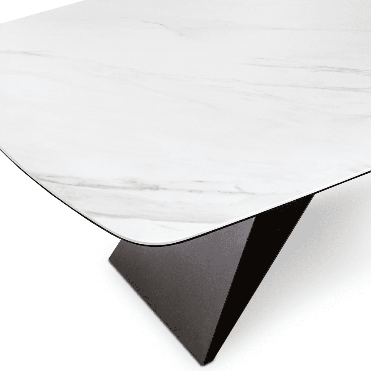 Tavolo allungabile moderno "Loyra" in ceramica su vetro temperato cm 200/280x100 76h - MondoViro