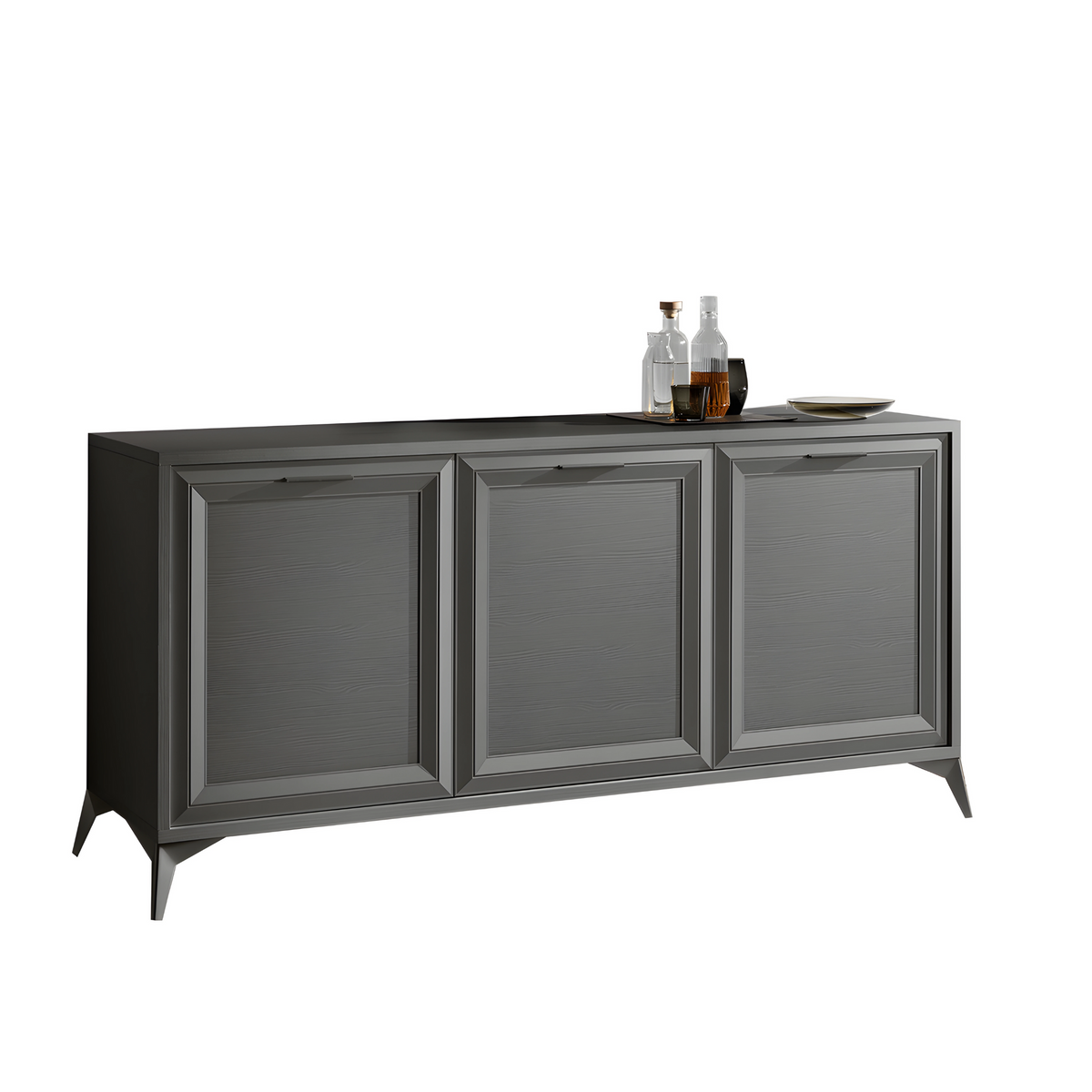 Madia 3 ante "Jazz" in legno con piedi in metallo cm 185x51,5 78,5h