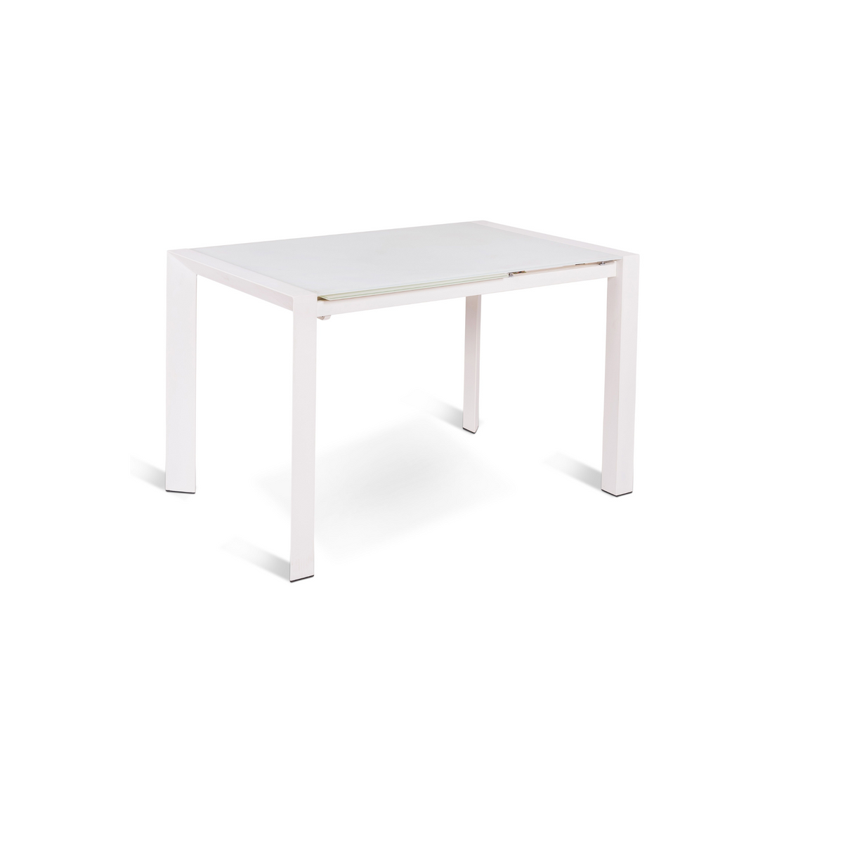 Tavolo allungabile "Nina" in vetro temperato struttura in metallo cm 122/182x80 76h