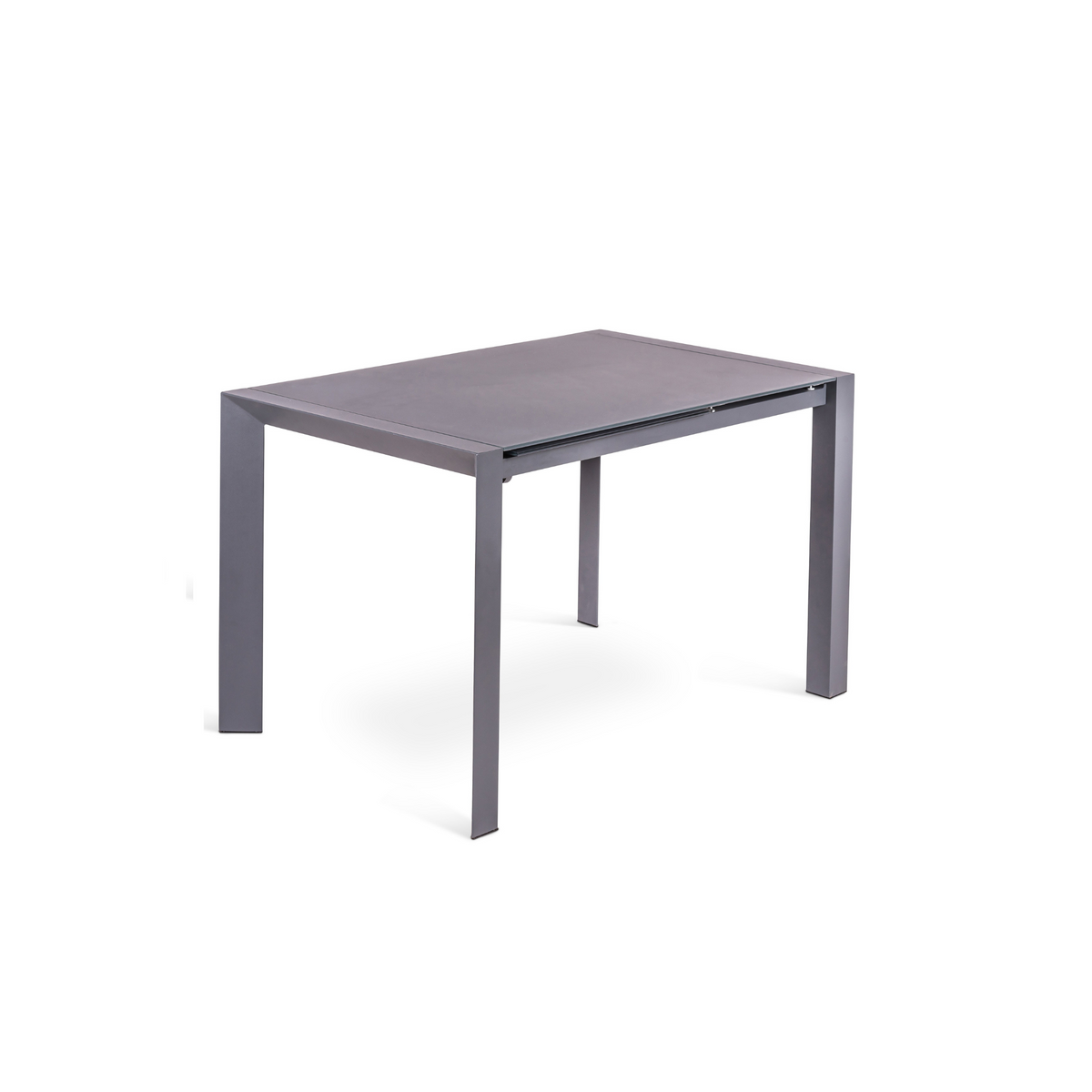Tavolo allungabile "Nina" in vetro temperato struttura in metallo cm 122/182x80 76h