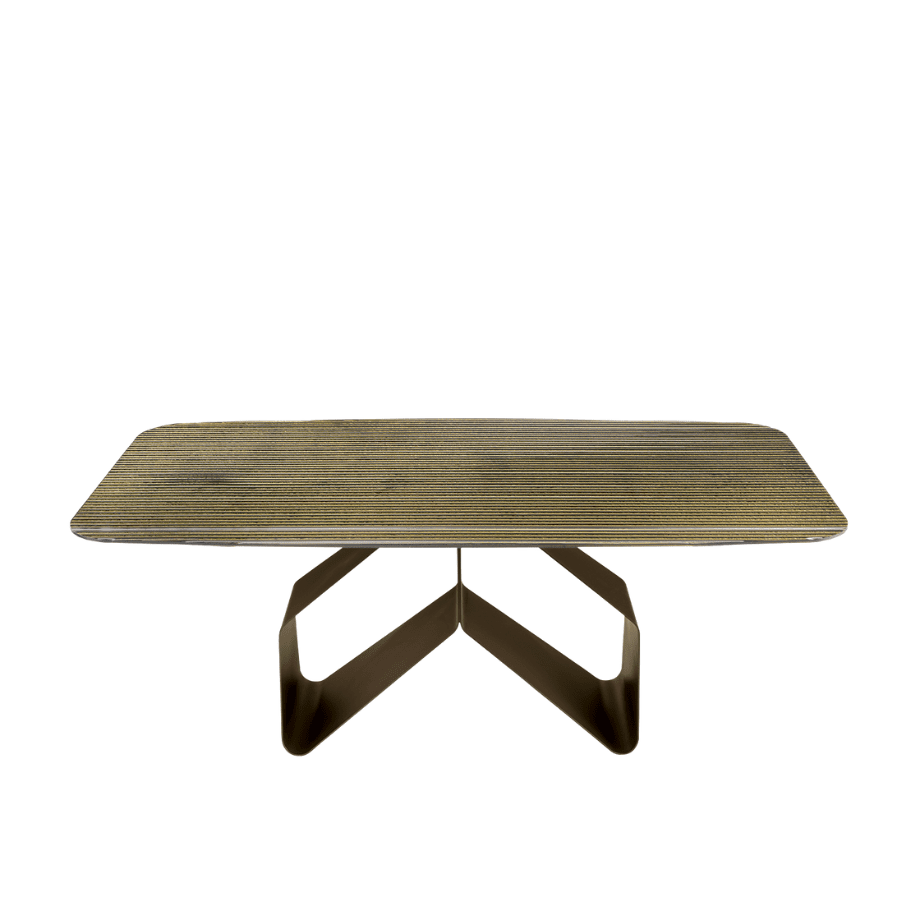 Tavolo fisso moderno "Round" con piano rettangolare versatile cm 210x110 75h - MondoViro