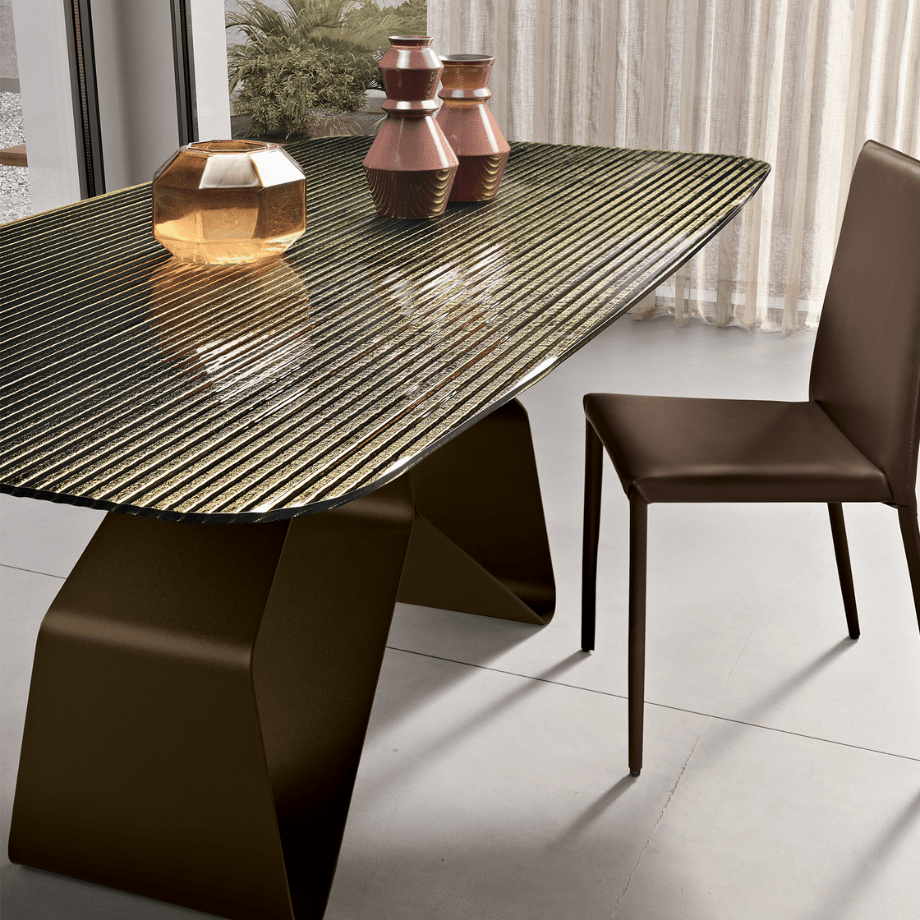 Tavolo fisso moderno "Round" con piano rettangolare versatile cm 210x110 75h - MondoViro