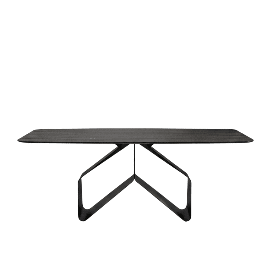 Tavolo fisso moderno "Round" con piano rettangolare versatile cm 210x110 75h - MondoViro