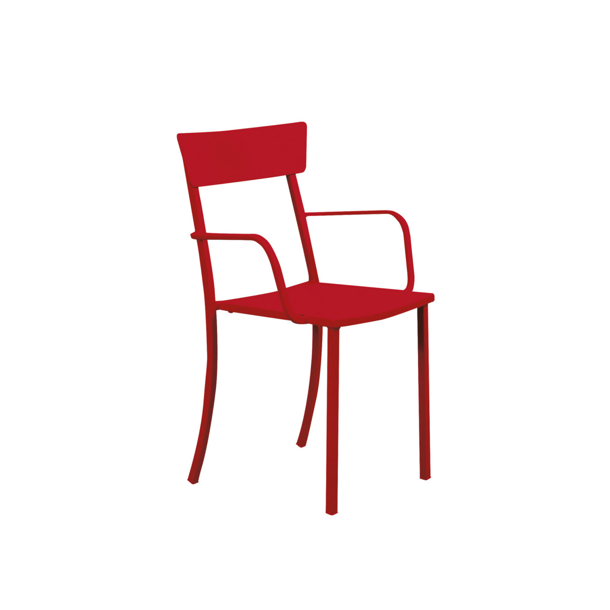 Set di 4 sedie in metallo verniciato "Mogan" da giardino impilabili cm 52x50 88h