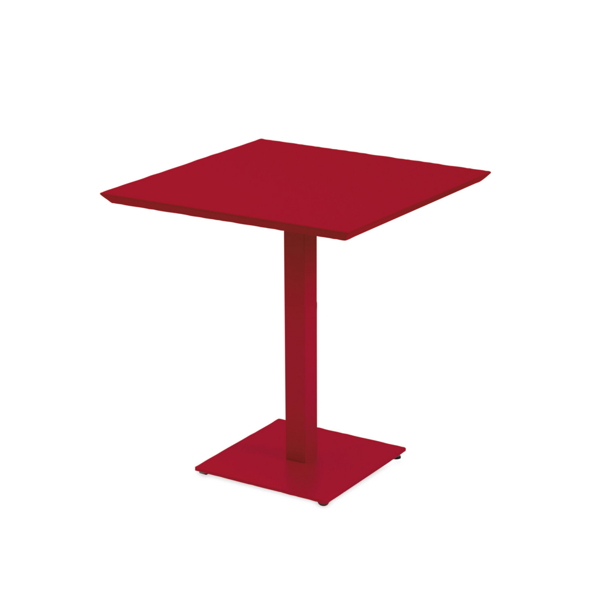 Tavolo quadrato in metallo zincato "Mogan" per giardino h 75 cm