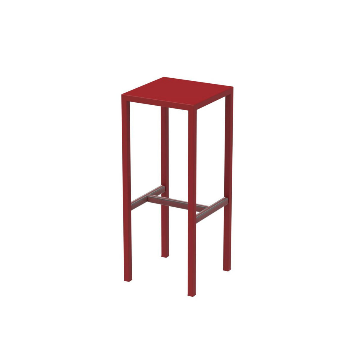 Sgabello in metallo verniciato "Seaside" da giardino cm 32x32 78h