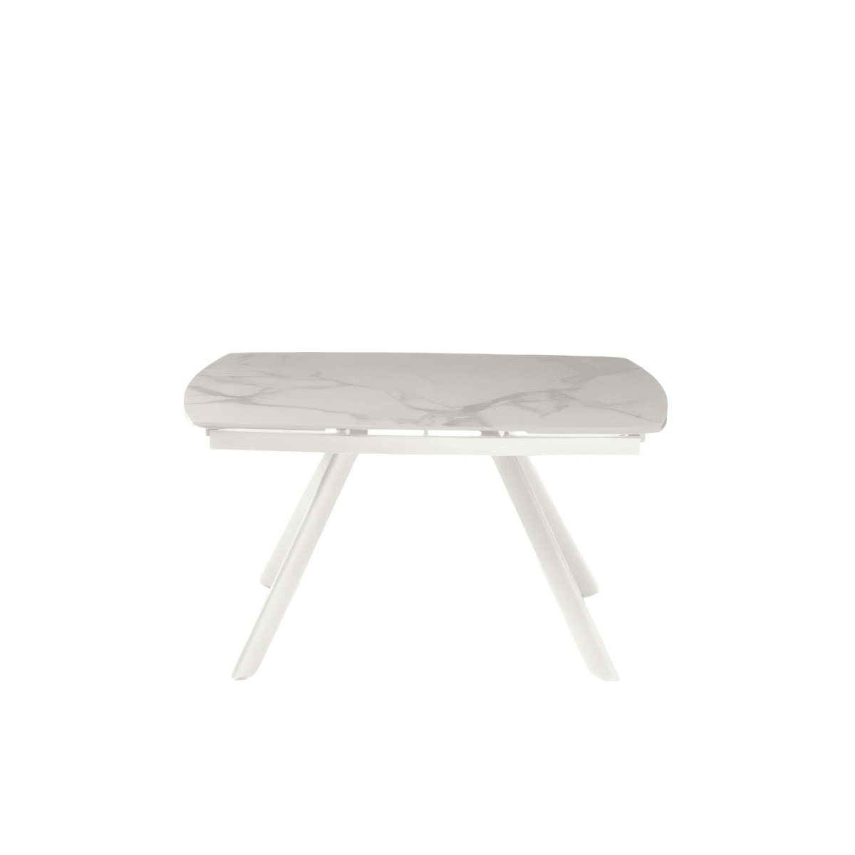 Tavolo allungabile "Igor" con piano in pietra effetto marmo cm 140x90 76h - MondoViro