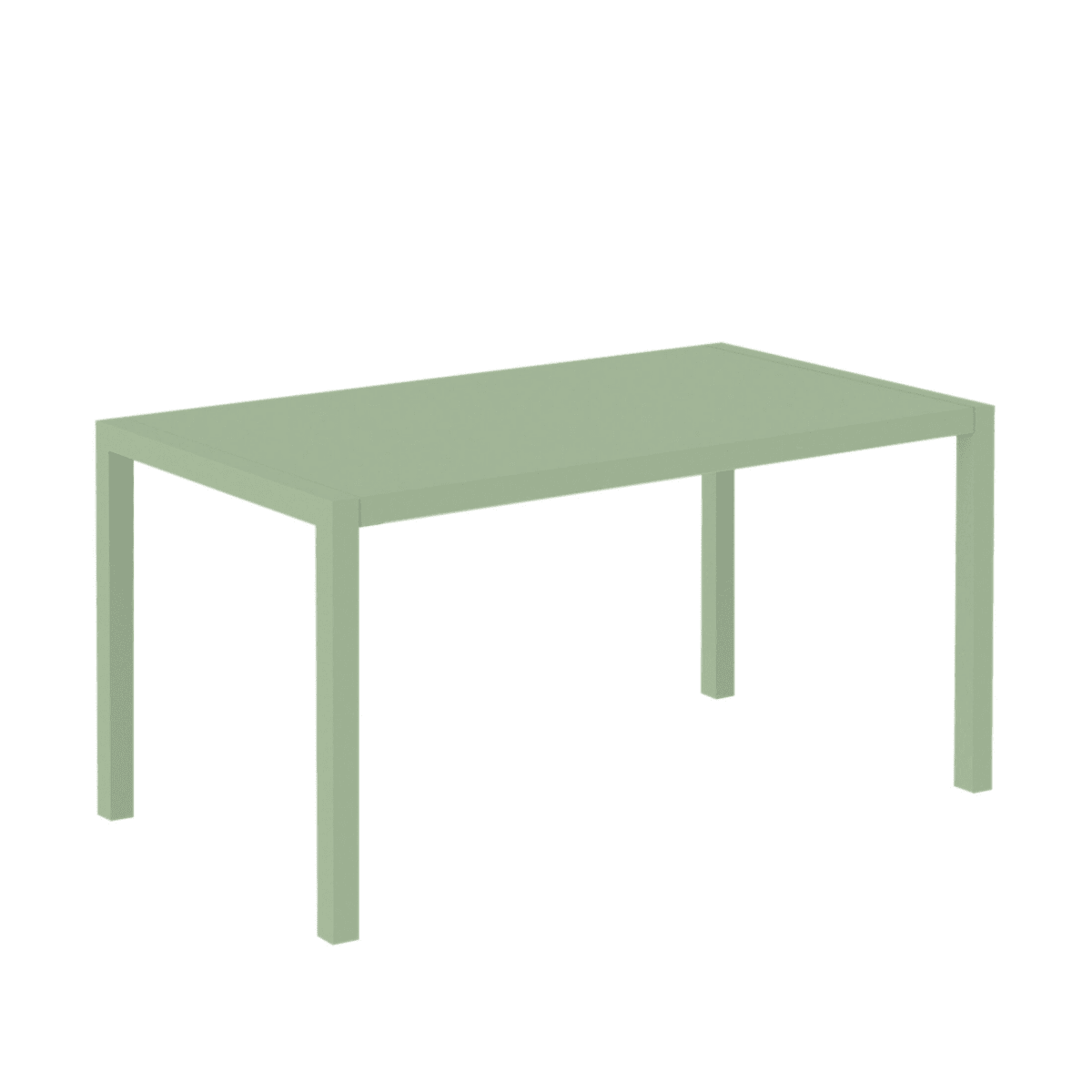 Tavolo moderno fisso rettangolare in metallo "Quatris" giardino impilabile h 75 cm - MondoViro