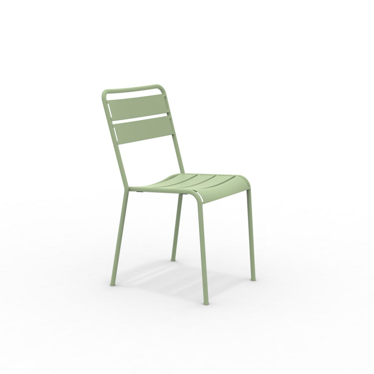Set di sedie da giardino in metallo verniciato "Twist" moderne ed impilabili cm 45x57 86h