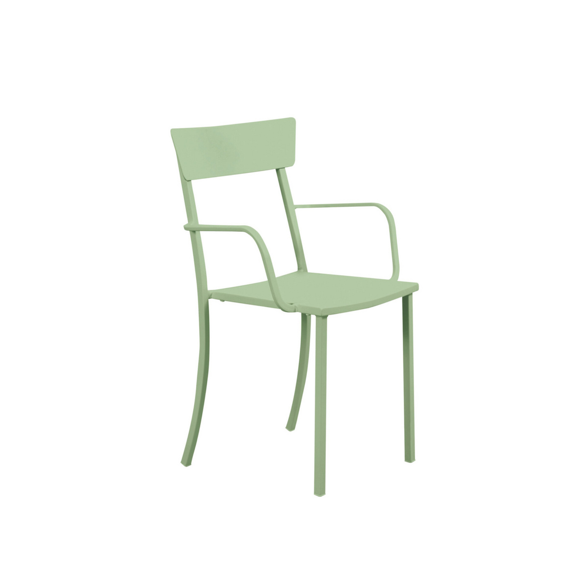 Set di 4 sedie in metallo verniciato "Mogan" da giardino impilabili cm 52x50 88h
