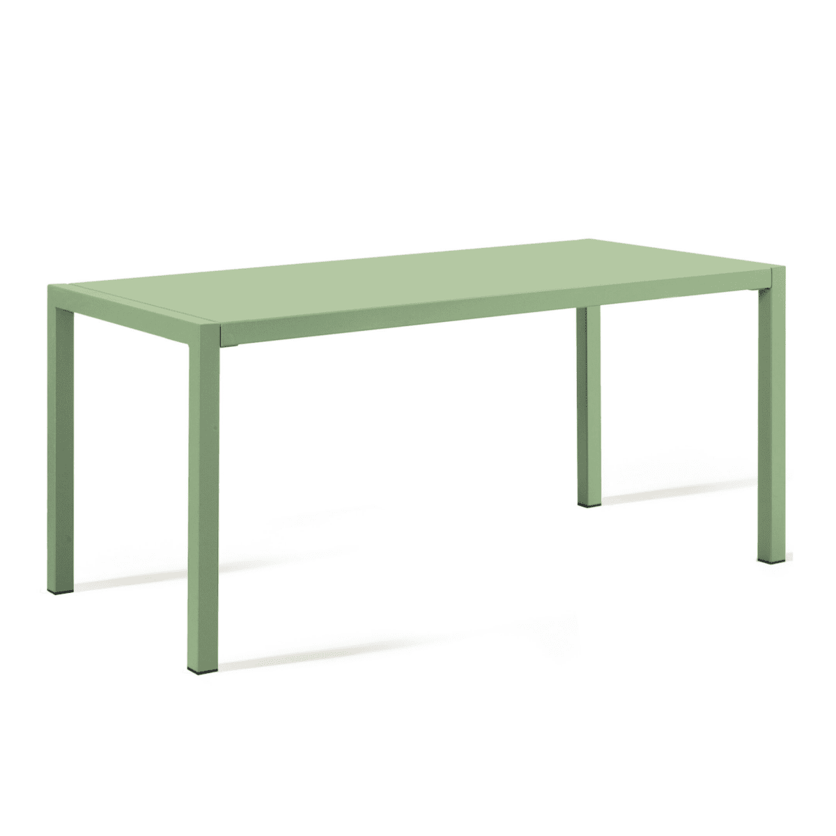 Tavolo moderno fisso rettangolare in metallo "Quatris" giardino impilabile h 75 cm - MondoViro