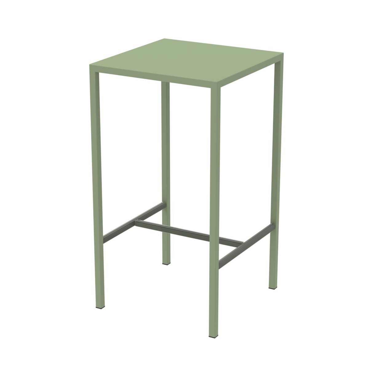 Tavolo alto in metallo verniciato "Seaside" da bar e giardino moderno h 110 cm