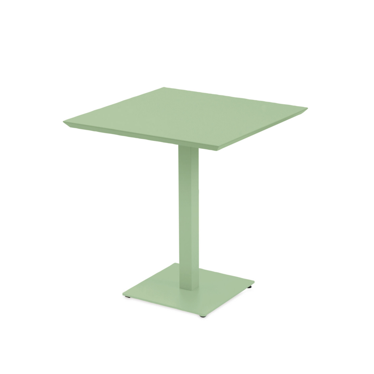Tavolo quadrato in metallo zincato "Mogan" per giardino h 75 cm