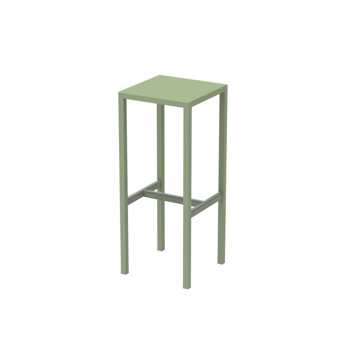 Sgabello in metallo verniciato "Seaside" da giardino cm 32x32 78h