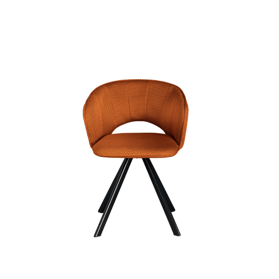 Set di sedie imbottite "Zeta" in tessuto con struttura in metallo cm 61x58 78h - MondoViro