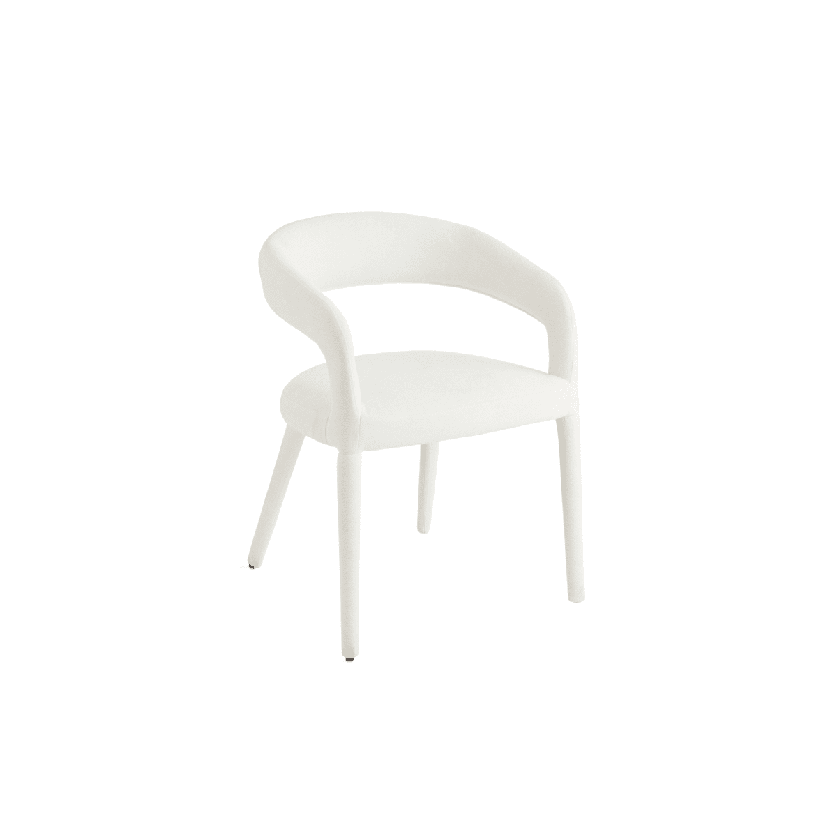 Set di sedie "Voltris" imbottite in tessuto bouclé con gambe rivestite in tessuto cm 55x57 76h - MondoViro