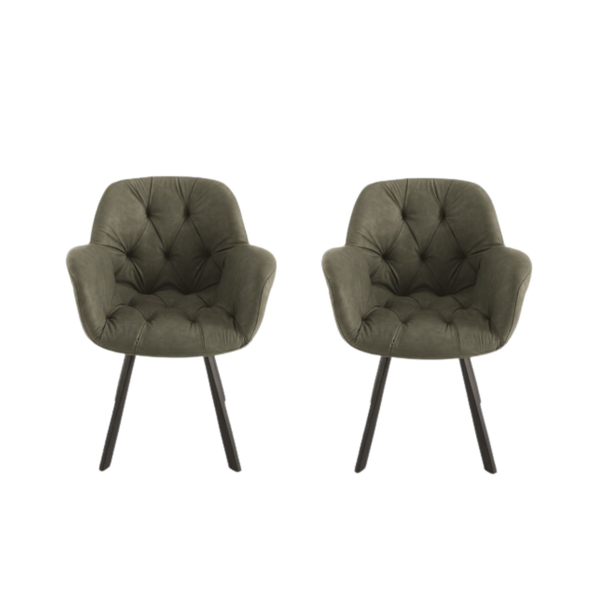 Sedie imbottite in ecopelle soft touch "Town" moderne da soggiorno cm 66x65 85h