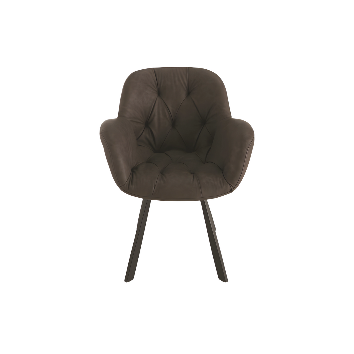 Sedie imbottite in ecopelle soft touch "Town" moderne da soggiorno cm 66x65 85h