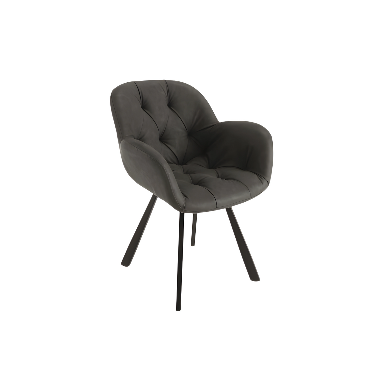 Sedie imbottite in ecopelle soft touch "Town" moderne da soggiorno cm 66x65 85h