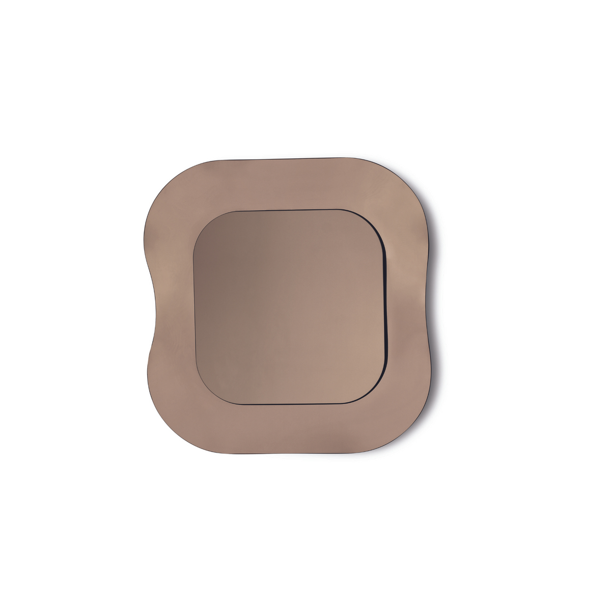 Specchio da parete moderno "Indi" con cornice in vetro fuso elegante