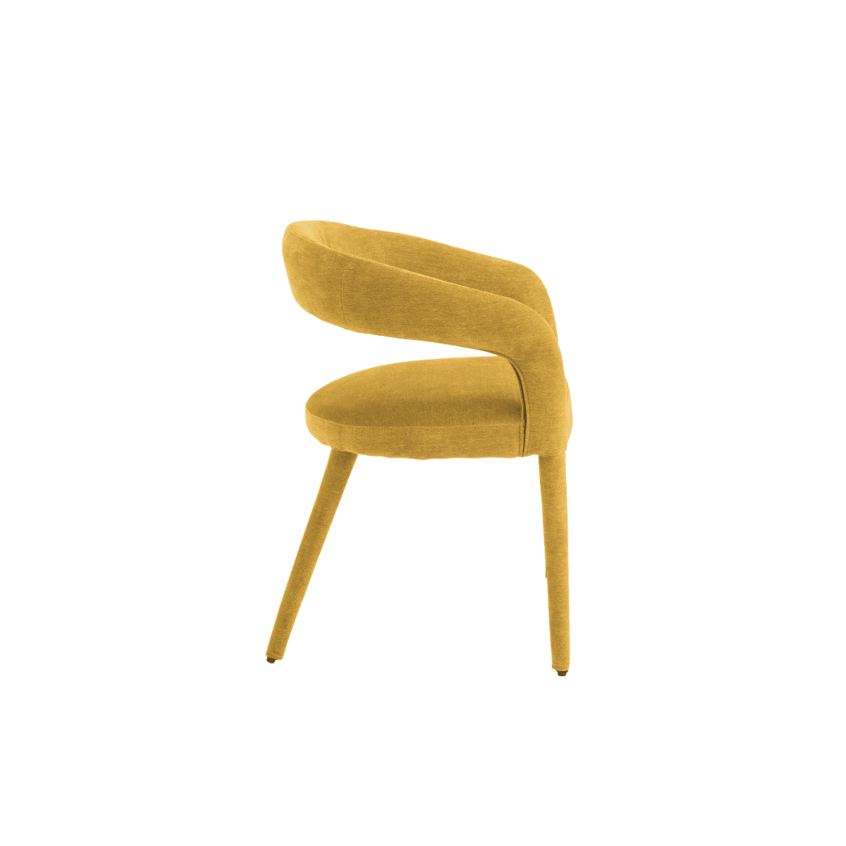 Set di sedie "Voltris" imbottite in tessuto bouclé con gambe rivestite in tessuto cm 55x57 76h - MondoViro