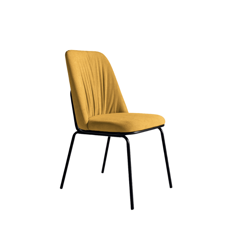 Set di sedie imbottite "Pixel" in tessuto e struttura in metallo cm 61x49 93h - MondoViro