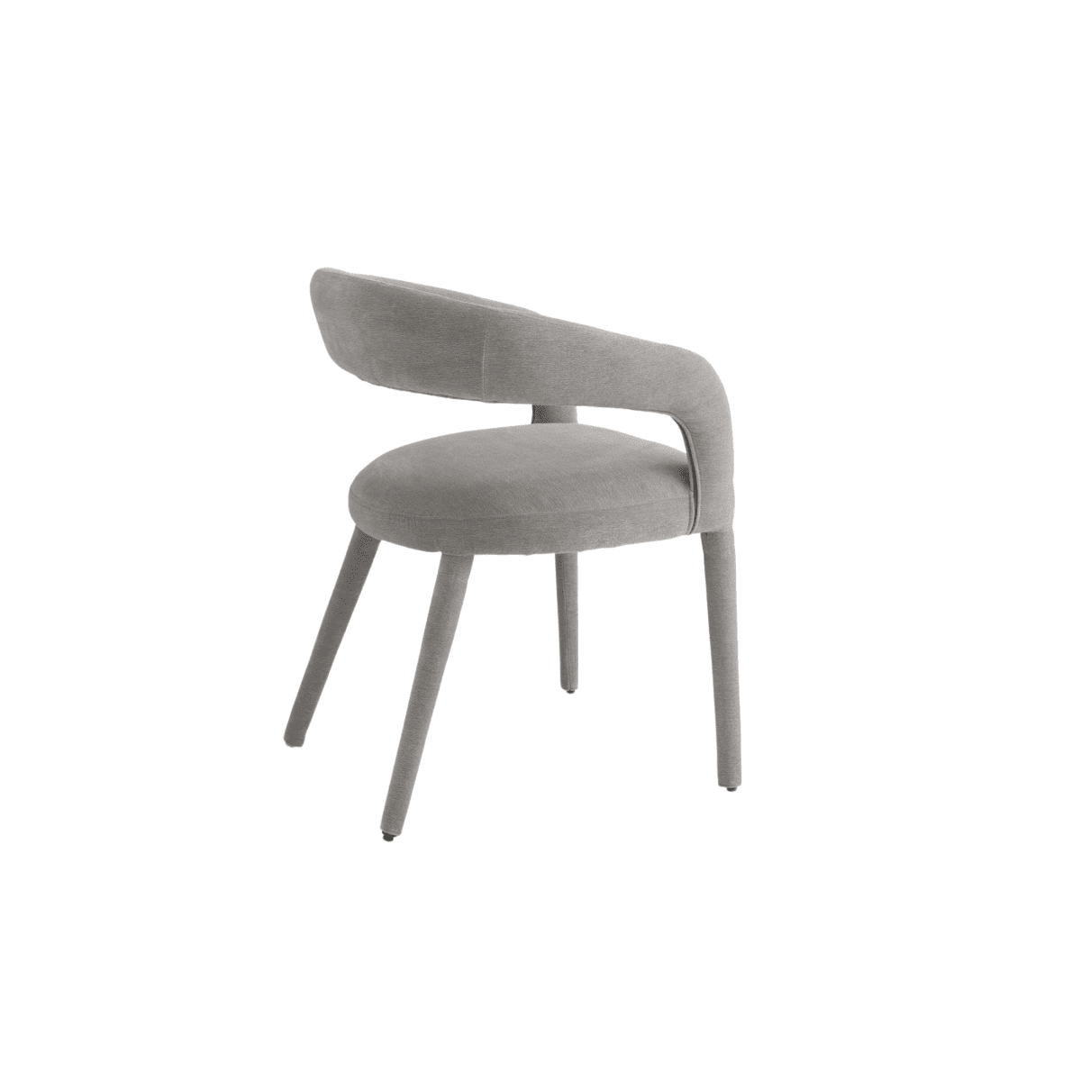 Set di sedie "Voltris" imbottite in tessuto bouclé con gambe rivestite in tessuto cm 55x57 76h - MondoViro