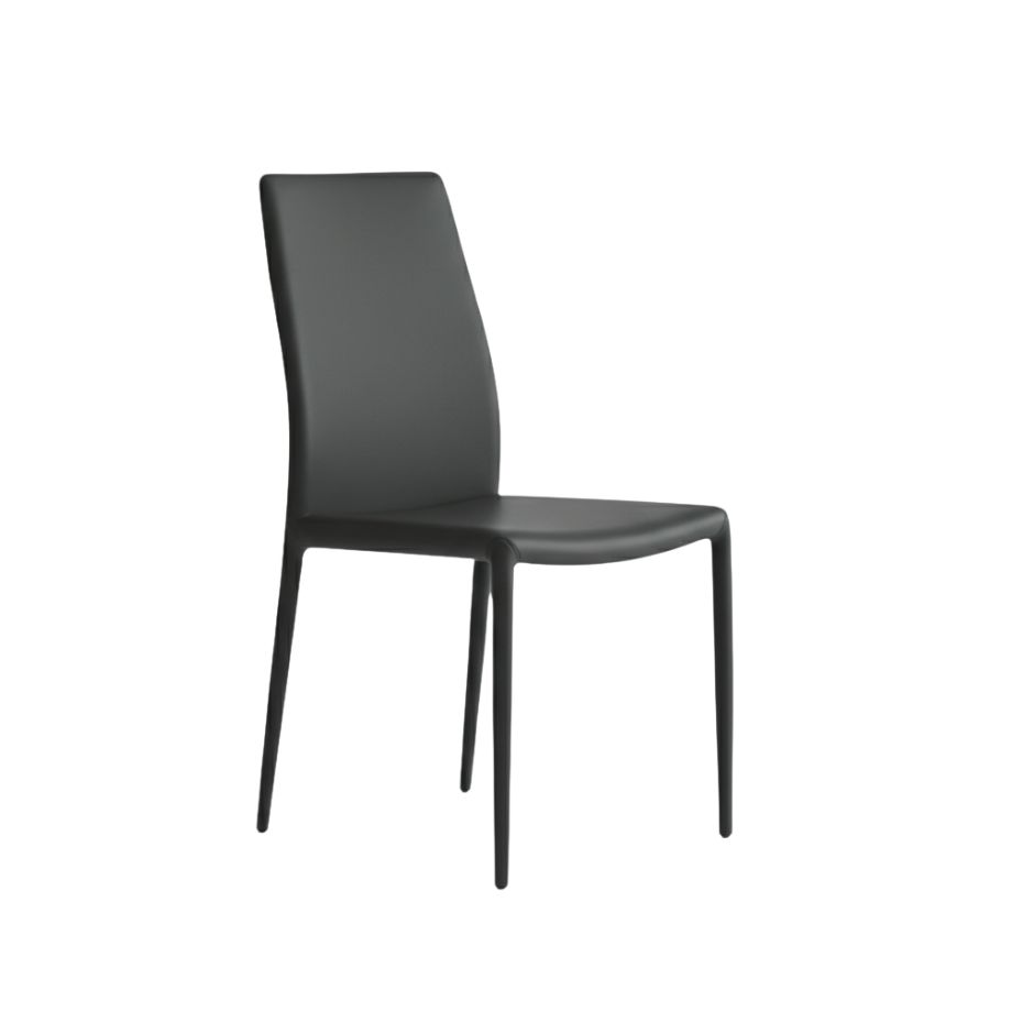 Set 4 sedie in similpelle "Impero" con struttura rivestita coordinata cm 53x43 90h