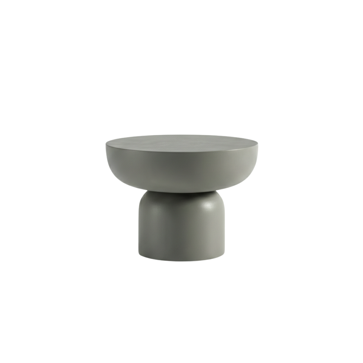 Tavolino "Pop" scultoreo in microcemento rotondo cm Ø 48x35h
