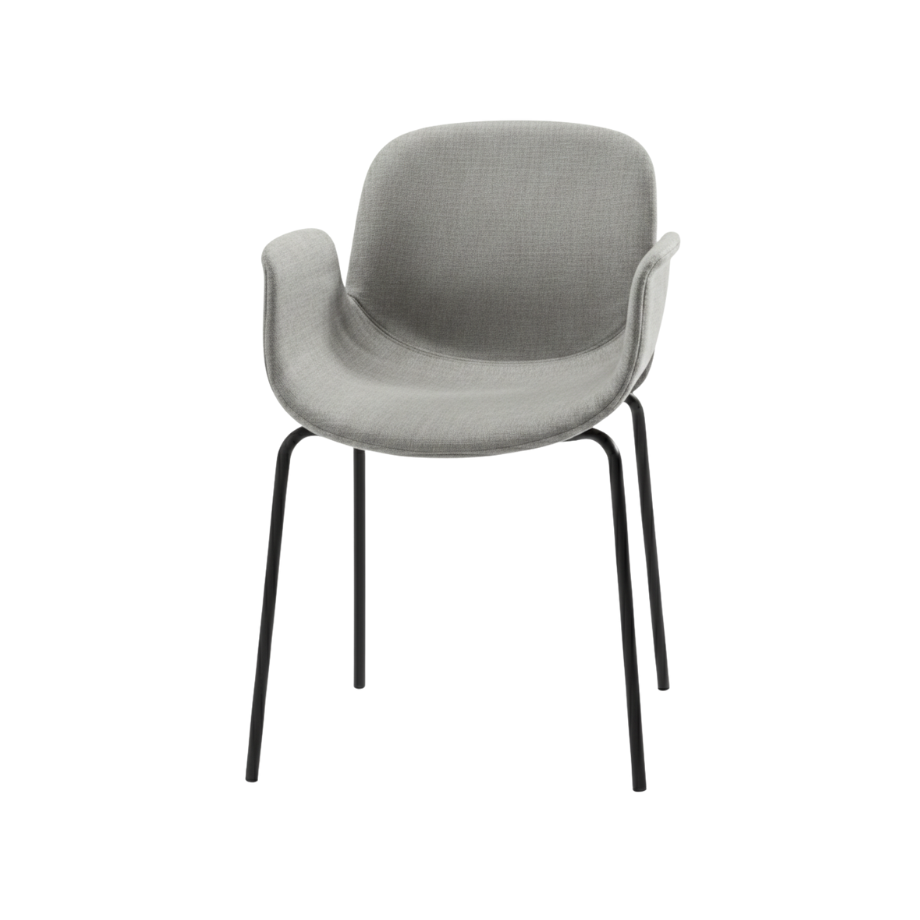Set 4 sedie in tessuto imbottite "Verona" con braccioli cm 54x51 87h