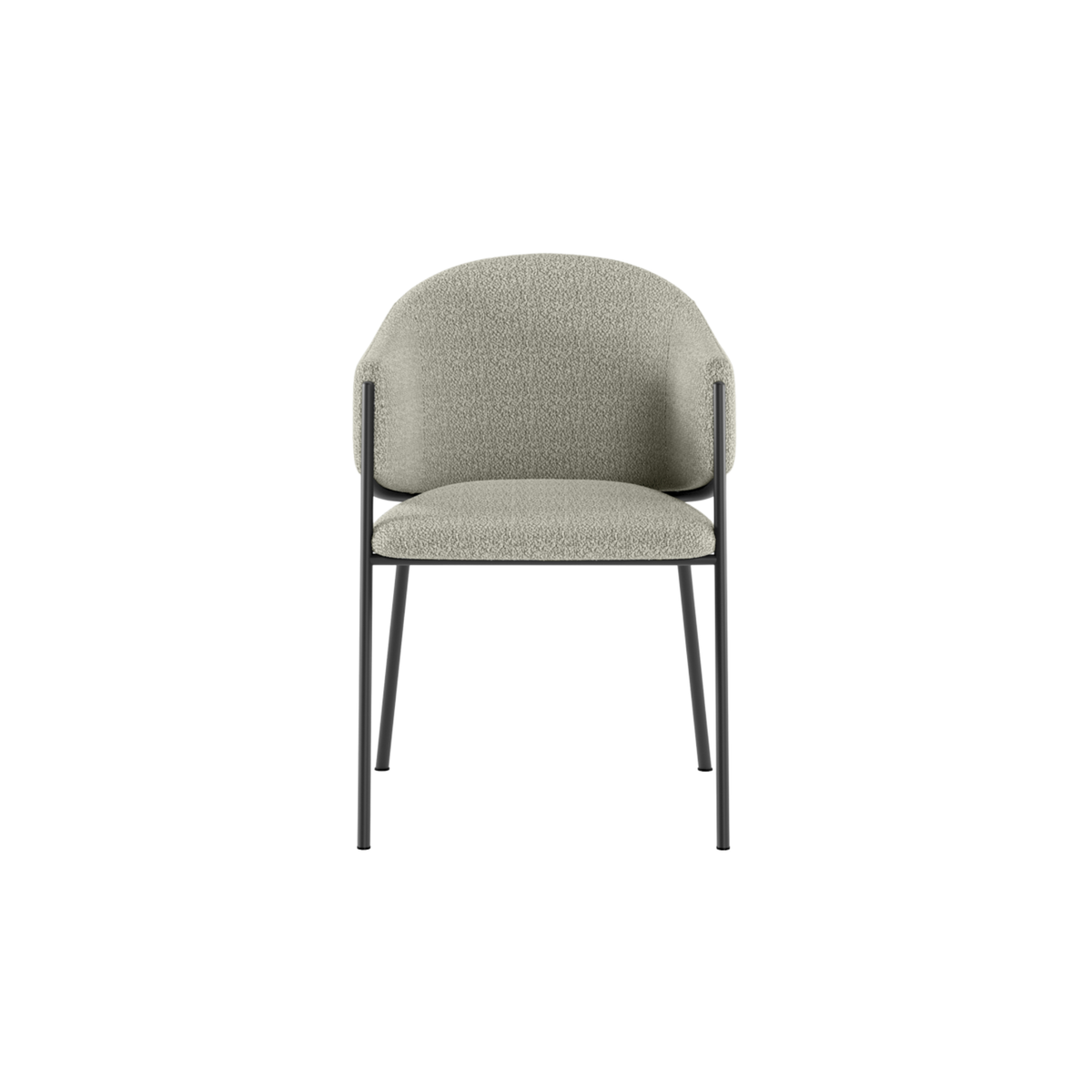 Set 4 sedie "Orizon" in tessuto bouclé easy-clean cm 53x60 78h
