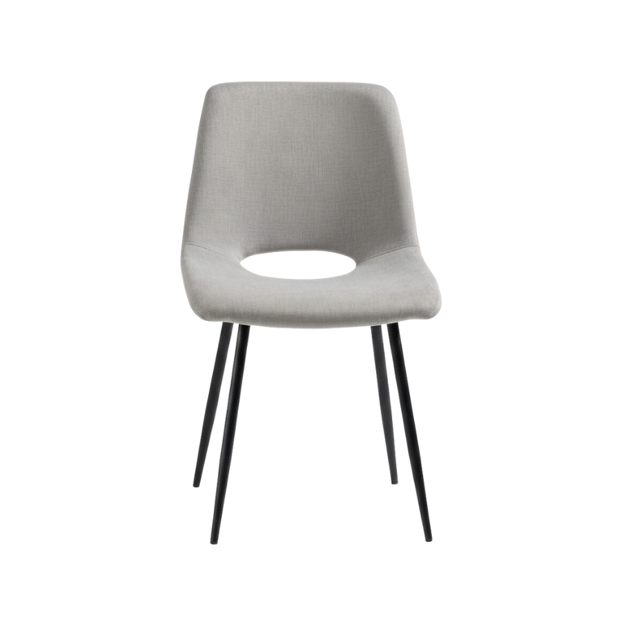 Set 4 sedie in tessuto "Echo" con struttura in metallo cm 48x53 86h