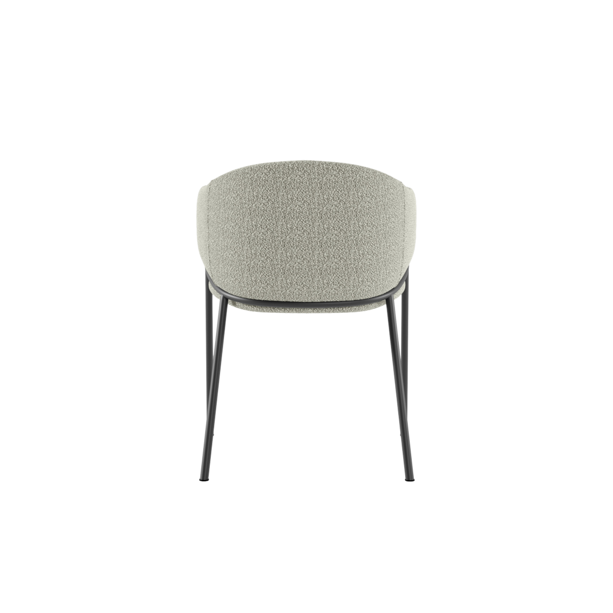 Set 4 sedie "Orizon" in tessuto bouclé easy-clean cm 53x60 78h