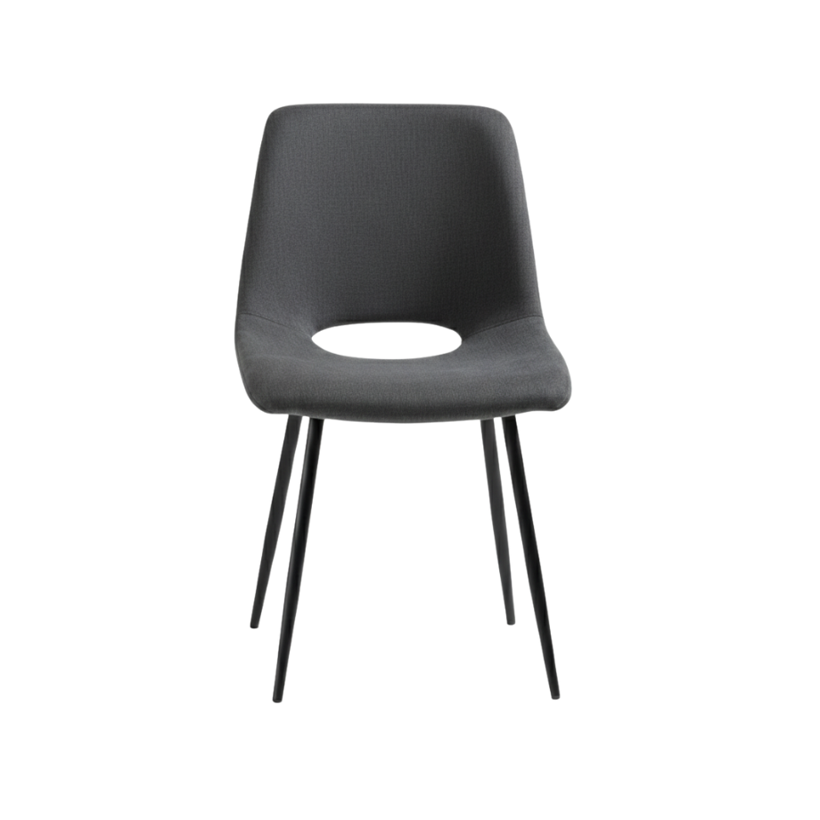 Set 4 sedie in tessuto "Echo" con struttura in metallo cm 48x53 86h