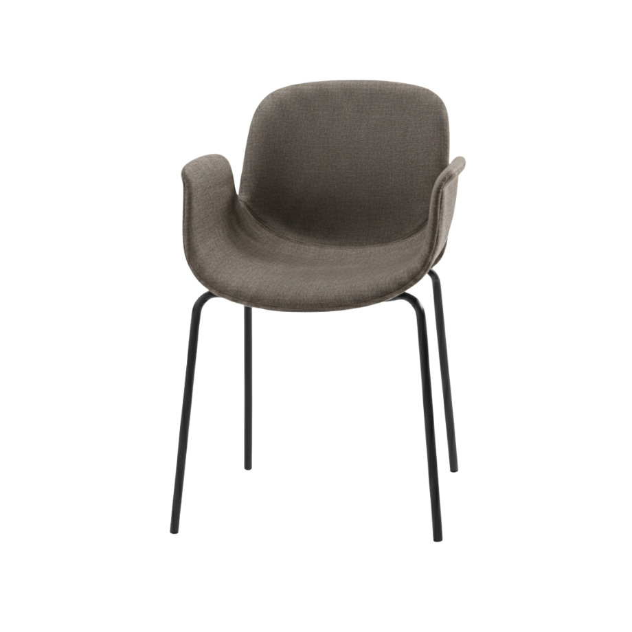 Set 4 sedie in tessuto imbottite "Verona" con braccioli cm 54x51 87h