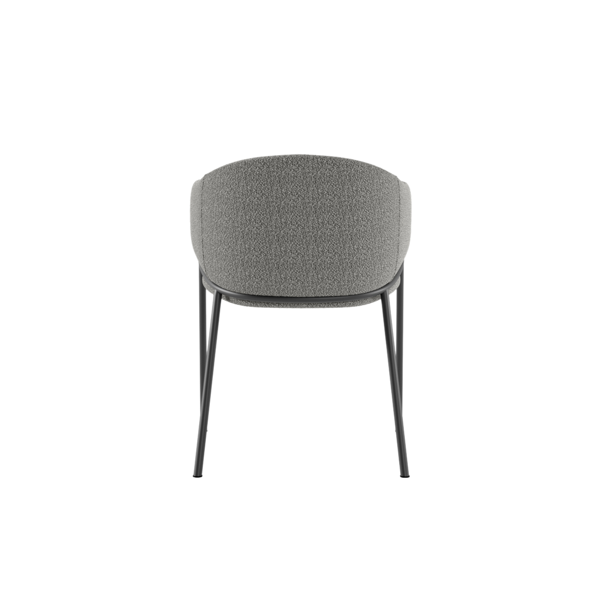 Set 4 sedie "Orizon" in tessuto bouclé easy-clean cm 53x60 78h