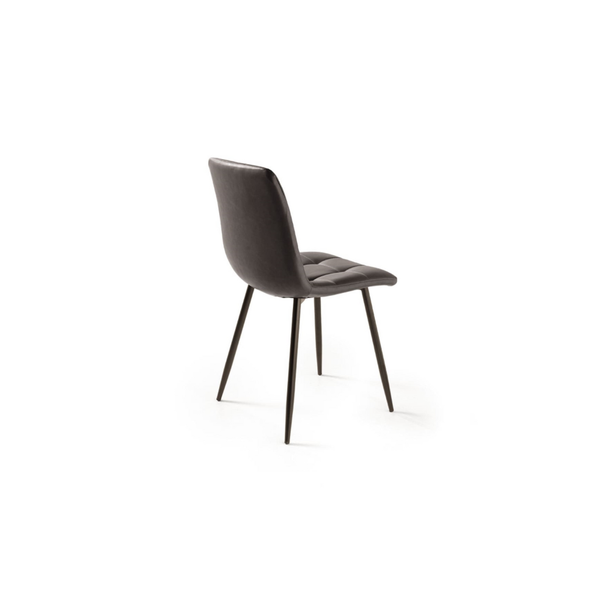 Sedie moderne "Siviglia" struttura in metallo verniciato seduta in ecopelle effetto soft touch