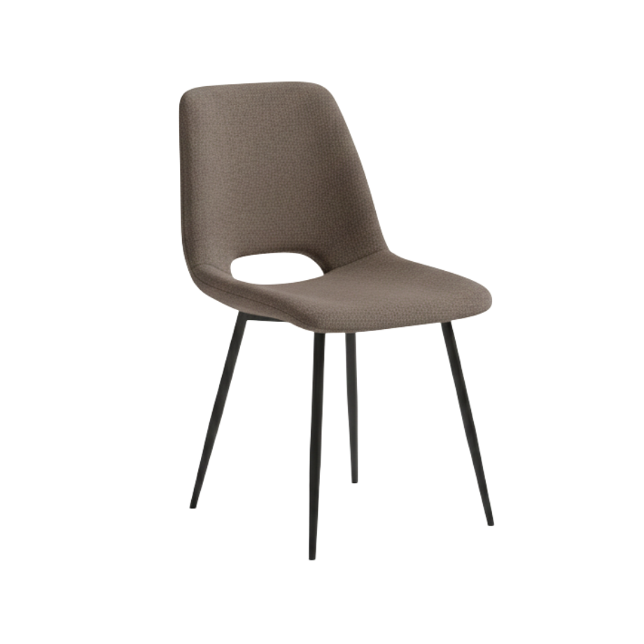 Set 4 sedie in tessuto "Echo" con struttura in metallo cm 48x53 86h