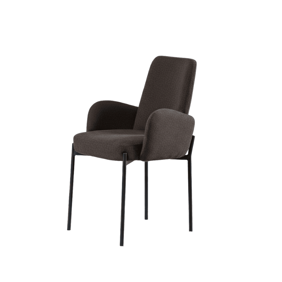 Set di sedie da pranzo "Eterna" in tessuto imbottite cm 55x53 91h - MondoViro