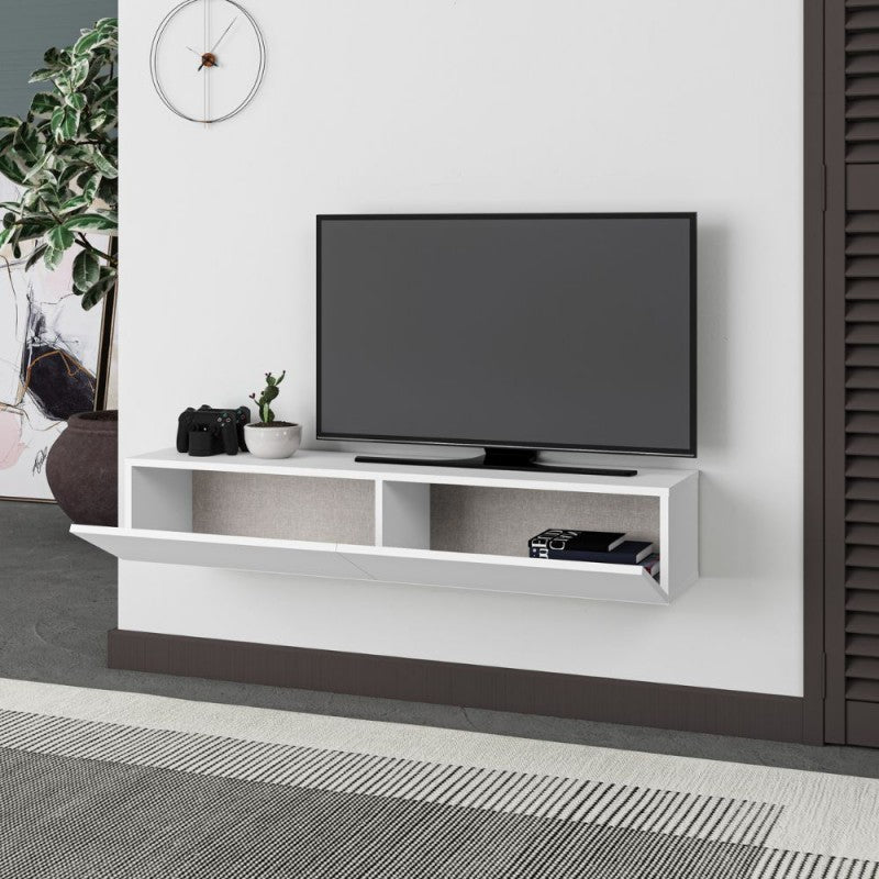Mobile porta tv sospeso "Francy" con anta a ribalta cm135x31 25h
