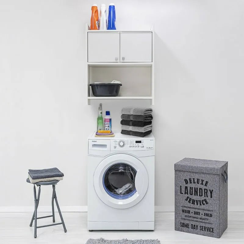 Mobiletto da appoggio "Cabinets" sopralavatrice in resina resistente cm 65x26,5 79h - MondoViro