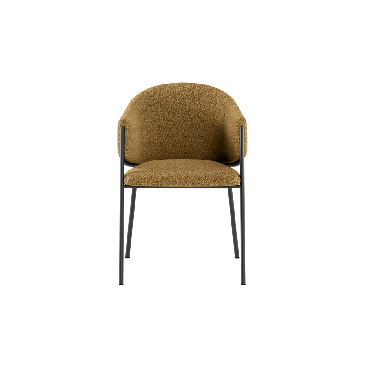 Set 4 sedie "Orizon" in tessuto bouclé easy-clean cm 53x60 78h