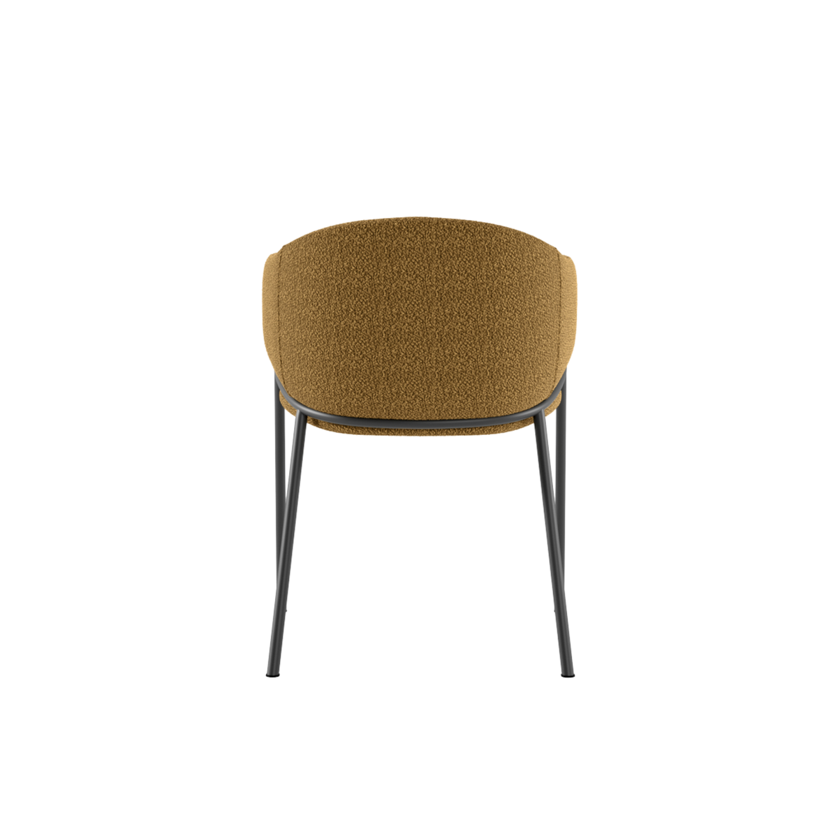 Set 4 sedie "Orizon" in tessuto bouclé easy-clean cm 53x60 78h