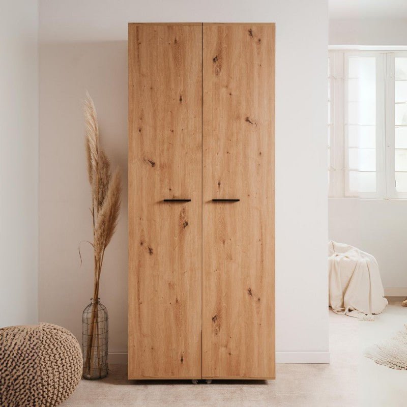 Scarpiera ingresso slim 2 ante "Lugo" in legno 5 scomparti salvaspazio - MondoViro