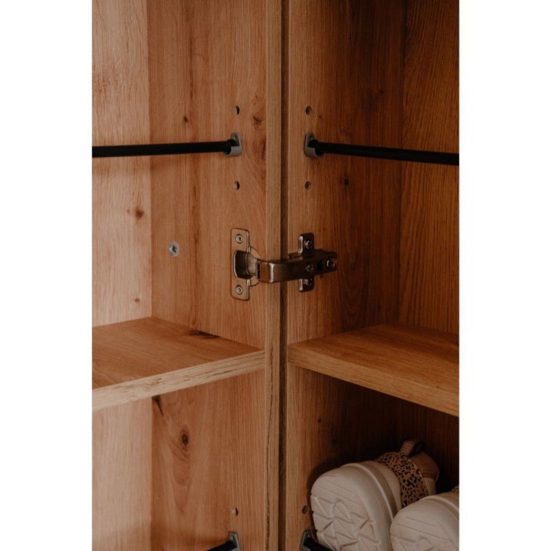 Scarpiera ingresso slim 2 ante "Lugo" in legno 5 scomparti salvaspazio - MondoViro